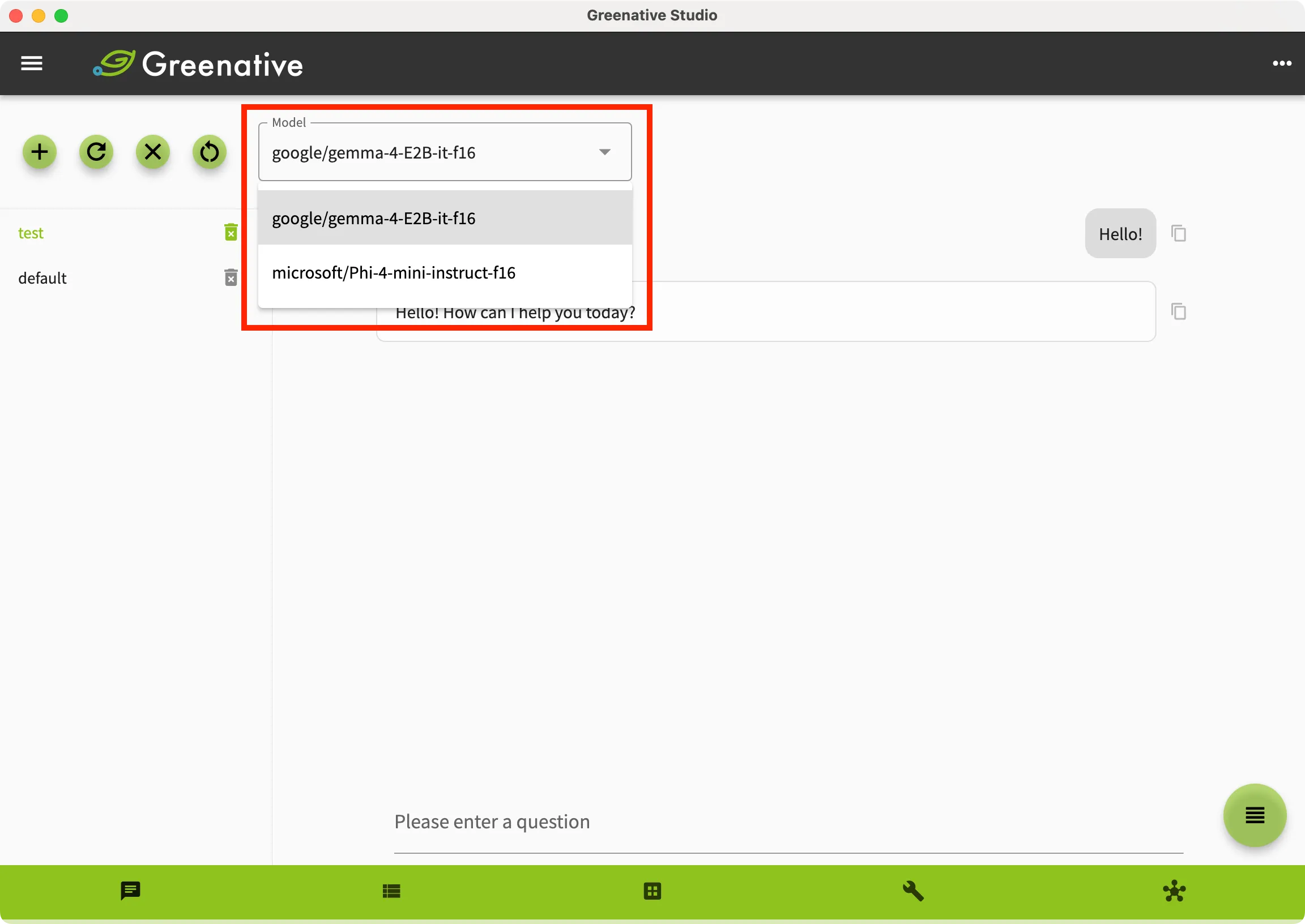 chat screen